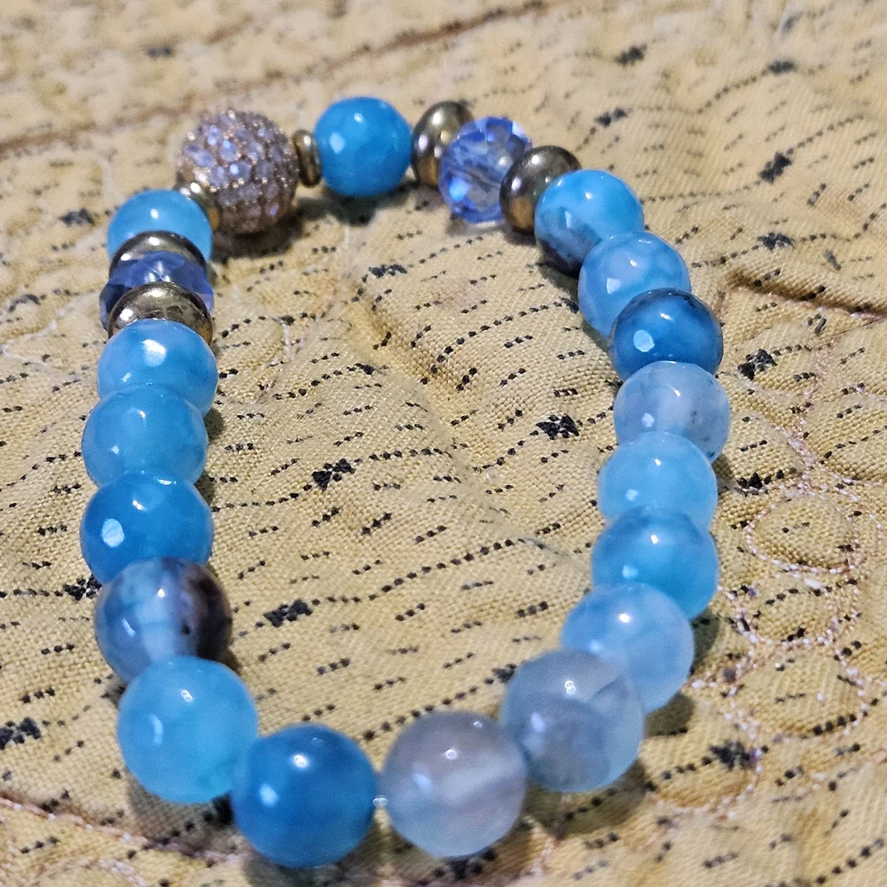 Ten Precious Stone Colorful Beaded Bracelet Set - Picture 6 of 16